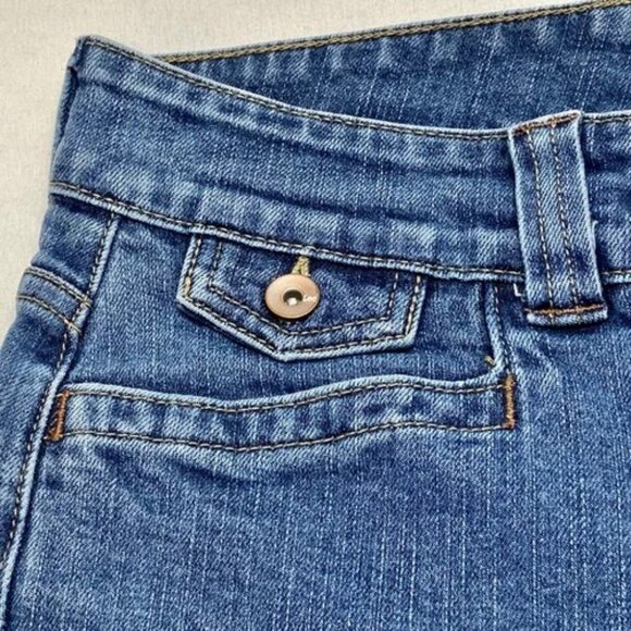 Lee Natural Bootcut Jeans Women’s 14 Blue Mid Rise Flap Pockets Stretch Denim - Picture 8 of 13